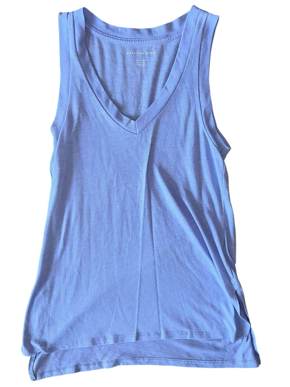 American Eagle Outfitters Light Blue V-Neck Tank Top